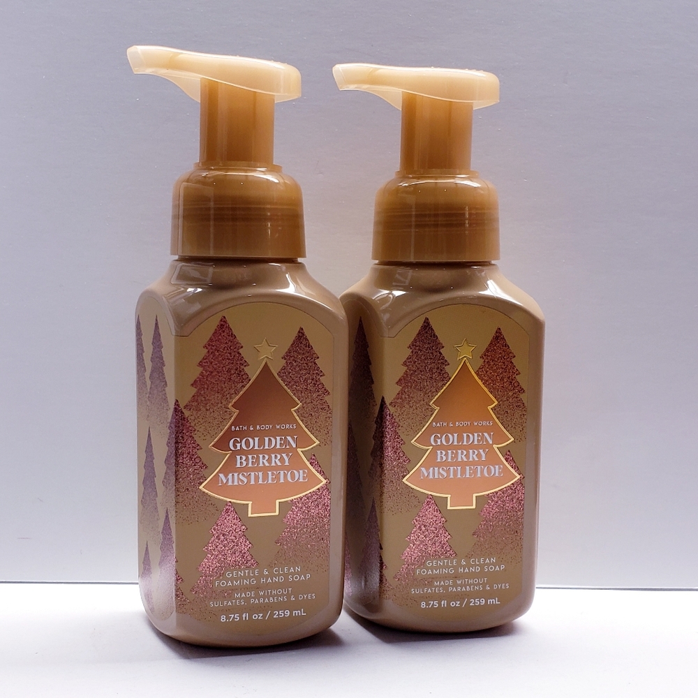 Bath & Body Works GOLDEN BERRY MISTLETOE Gentle Foaming Hand Soap (2 pcs)